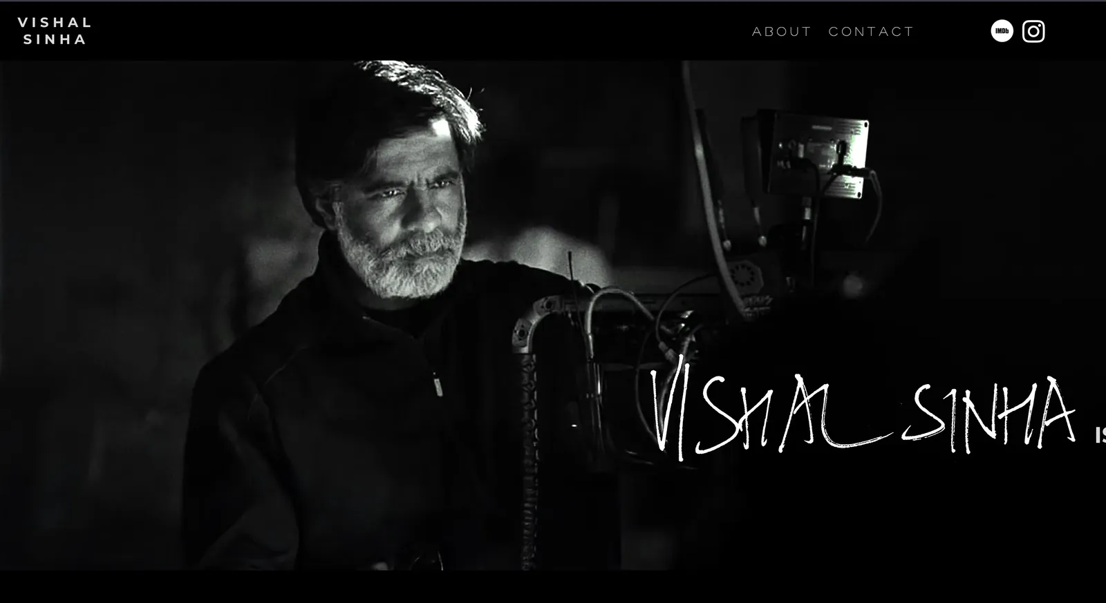 Vishal Sinha cinematographer portfolio homepage